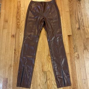 Fake leather pants